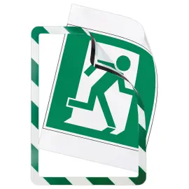 2  Plakbare displayhoezen Security A4 Groen/wit DJOIS 