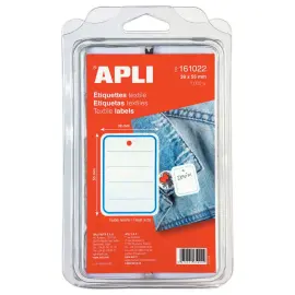 1000  Geperforeerde textiellabels 39x55mm 
