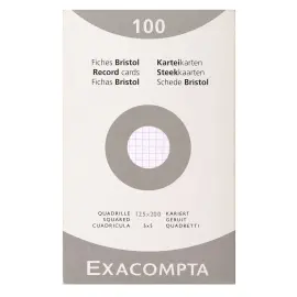 Etui 100 vellen wit bristol 125/200 5X5 