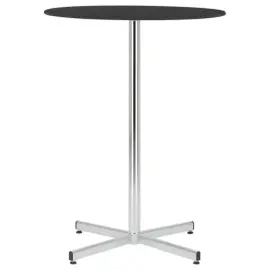 Tafel Cruzo H1100 Chroom zwart melamine &oslash; 600 x 25 mm gemonteerd 