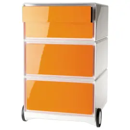 Mobiele caisson EASYBOX met 2 lades en 2 etuis in oranje 