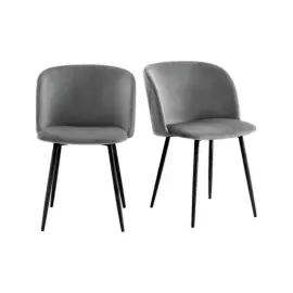 2  Fauteuils Must Pied noir met grijze zitting 