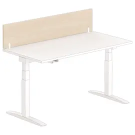Bureau scheidingswand L. 160 licht acacia/wit 
