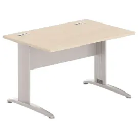 Bureau BUENOS AIRES - Acacia-blad en aluminium onderstel - 120x80 cm - FIDUCIAL OFFICE SOLUTIONS 