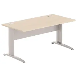 Bureau BUENOS AIRES - 160 x 80 cm - Licht acacia en aluminium poten - FIDUCIAL OFFICE SOLUTIONS 