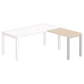 Retour BRUSSEL 98 x 60 acaciatafel - aluminium poten 