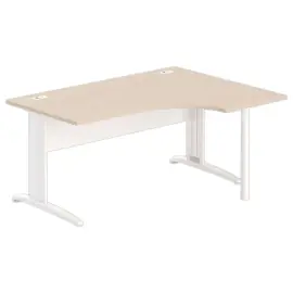 Bureau BUENOS AIRES compact retour naar rechts acacia/wit, L160 
