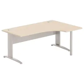 Bureau BUENOS AIRES compact rechts terug acacia/alu, L180 
