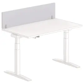 Bureau scheidingswand L. 140 grijs/alu 