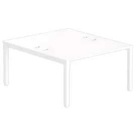 Bureau tegenover 4 poten 140 X 160 X 74 wit/wit 