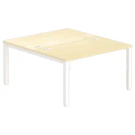 Bureau tegenover 4 poten 140 X 160 X 74 beuken/wit 
