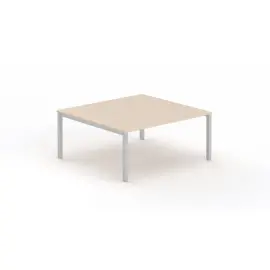 Bureau vis-&agrave;-vis 4 poten 140 X 160 X 74 acacia/alu 