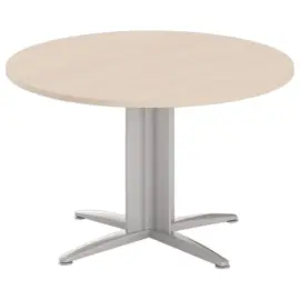 Tafel ronde vergadering diam. 116 cm acacia/aluminium 
