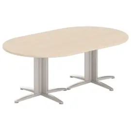 Tafel vergadering ovaal 200x120 acacia/aluminium 