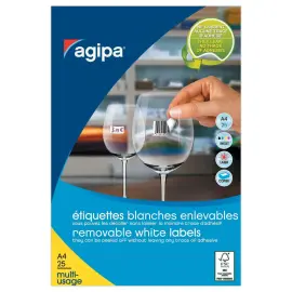 25  Verwijderbare etikettenbladen laser 45,7x21,2 mm 1200 etiketten/doos 