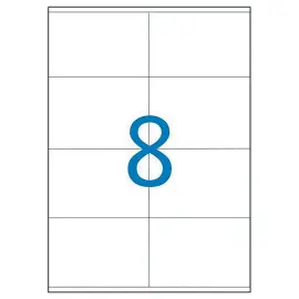 100  Multifunctionele etikettenvellen 105x70 mm, oftewel 800 etiketten/doos 