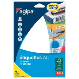 16  Multifunctionele etiketten 56x34 mm, wit - 192 etiketten 