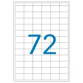 16  Multifunctionele etiketten 16x22 mm, wit - 1152 etiketten 