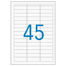 16  Multifunctionele etiketten vellen 12,8x38 mm, wit - 720 etiketten. 