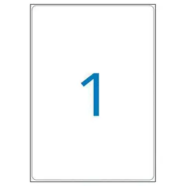 100  Laserlabels L199,6 x H289,1 mm, oftewel 100 labels/doos 