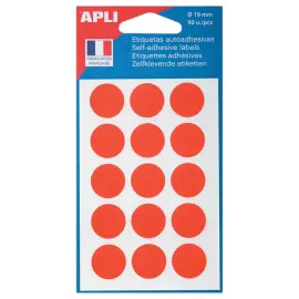 ronde waarschuwingsstickers - &Oslash;19 mm - rood - APLI 