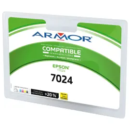 Inkjetcartridge ARMOR equivalent aan Epson T7024 - Geel 