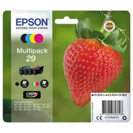 4  EPSON T2986 cartridges zwart, cyaan, magenta en geel 