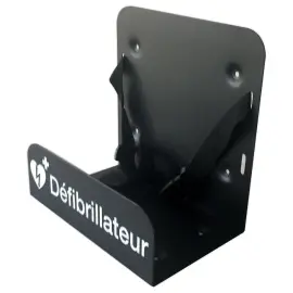 Muursteun in metaal voor AED L 23x D 15,4 x H 21,7 cm, zwart 