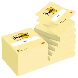 012 Herpositioneerbare memoblaadjes Z-Notes 76x76 mm - Geel - 100 blaadjes - POST-IT 