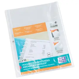 10  10 uitneembare 8/100e insteekmappen van polypropyleen in blisterverpakking 