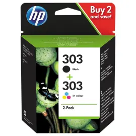 2  Inkjetcartridges  HP303 zwart en kleur3YM92AE 