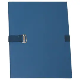 Map met band en voetflap - breedte max 13 cm - donkerblauw - ACCESS 