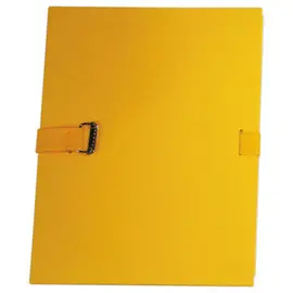Map met band en voetflap - breedte max 13 cm - geel - ACCESS 