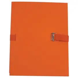 Map met band en voetflap - breedte max 13 cm - oranje - ACCESS 