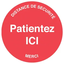 2  Preventieve rode vloertape, diameter 35 cm 