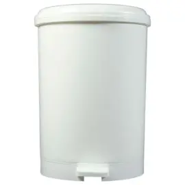 Witte kunststof pedaalemmer 40 L 