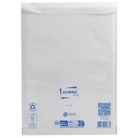 50  Witte gewatteerde omslagen met luchtkussens Sealed Air - 300 x 440 mm - JOVIMAIL 