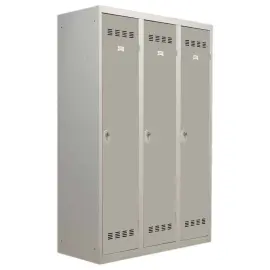 Werkplaats garderobe 3 vuile kleuren, H 180 x B 120 x D 50 cm gr/gr 