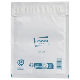 100  Luchtkussentassen van polyethyleen JOVIMAIL wit, 150x210 mm 