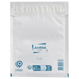 100  Luchtkussenzakken van polyethyleen JOVIMAIL wit, 220x260 mm 
