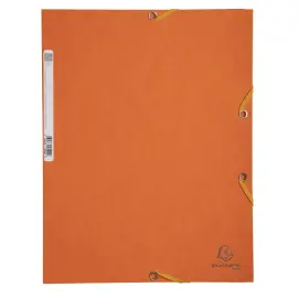 Map 3 kleppen met elastieken van glanskarton - Oranje - EXACOMPTA 