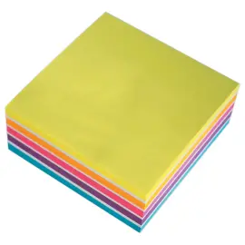 Kubusblok 320 memoblaadjes - 76x76 mm - Diverse lichte kleuren - FIDUCIAL OFFICE SOLUTIONS 