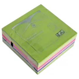 Kubusblok 320 memoblaadjes - 76x76mm - Felle kleuren - FIDUCIAL OFFICE SOLUTIONS 