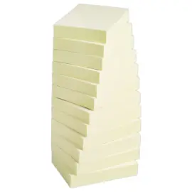 012 Blokken herpositioneerbare memoblaadjes zigzag, Z-gevouwen - 3,8 x 5,1 cm - Geel - FIDUCIAL 