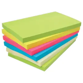 006 Blokken herpositioneerbare memoblaadjes superklevend - 7,6 x 12,7 cm - FIDUCIAL OFFICE SOLUTIONS 