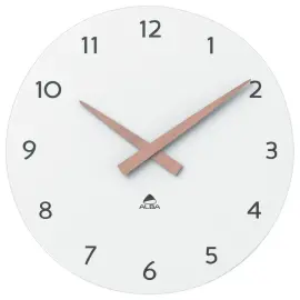 Witte wandklok Milena - hout - &Oslash; 30 cm. 