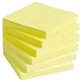 006 Blokken herpositioneerbare memoblaadjes zigzag, Z-gevouwen - 7,6 x 7,6 cm - FIDUCIAL OFFICE SOLUTIONS 
