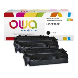 2  Cartridge ARMOR compatibel HP 80X CF280XD Zwart 