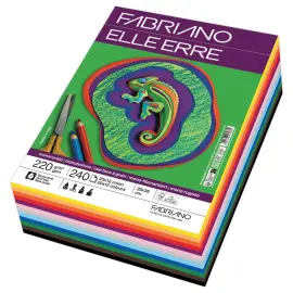 240  Tekeningbladen "ELLE ERRE" 25X35 cm - 220gr ASSORTI 