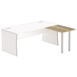 Retour BUDAPEST en BUENOS AIRES 80 x 60 eiken met nerf - aluminium poten FIDUC 